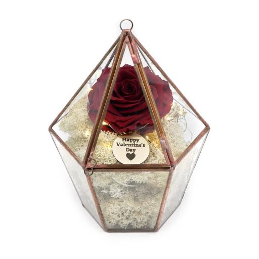 Valentines Mini Copper Rose Lantern